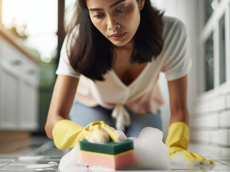 Cleaning ceramic tiles